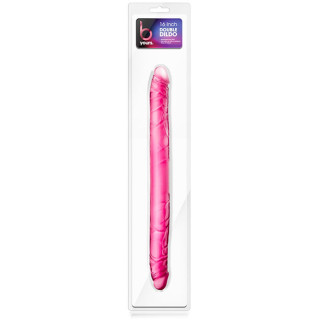 Double dildo jelly rose 40,6xØ3,7cm packaging
