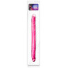 Double dildo jelly rose 40,6xØ3,7cm packaging