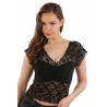 Top dentelle noire S-L