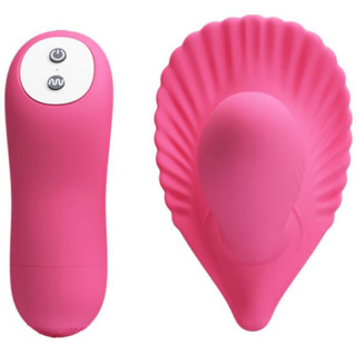 Culotte vibrante à télécommande rose forme coquillage