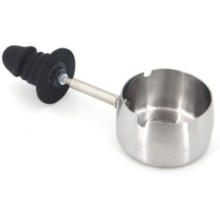 Bâillon sexe cendrier humain Humiliclop inox de 4,5cm de hauteur et Ø7cm