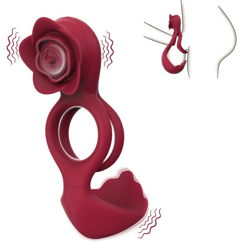 Cockring avec rose vibrante ROSEVIBS