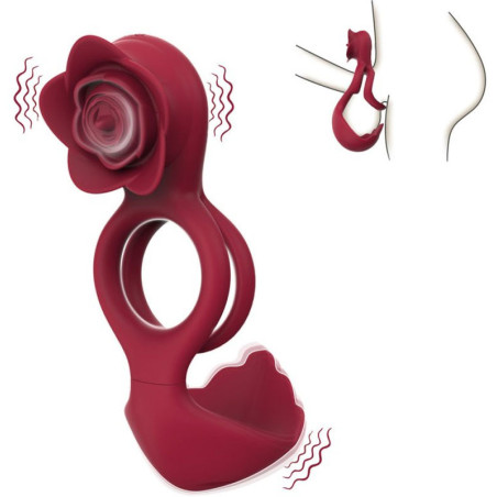 Cockring avec rose vibrante ROSEVIBS