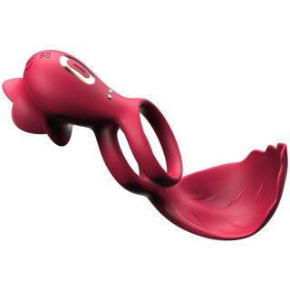 Cockring avec rose vibrante ROSEVIBS rechargement par USB magnétique