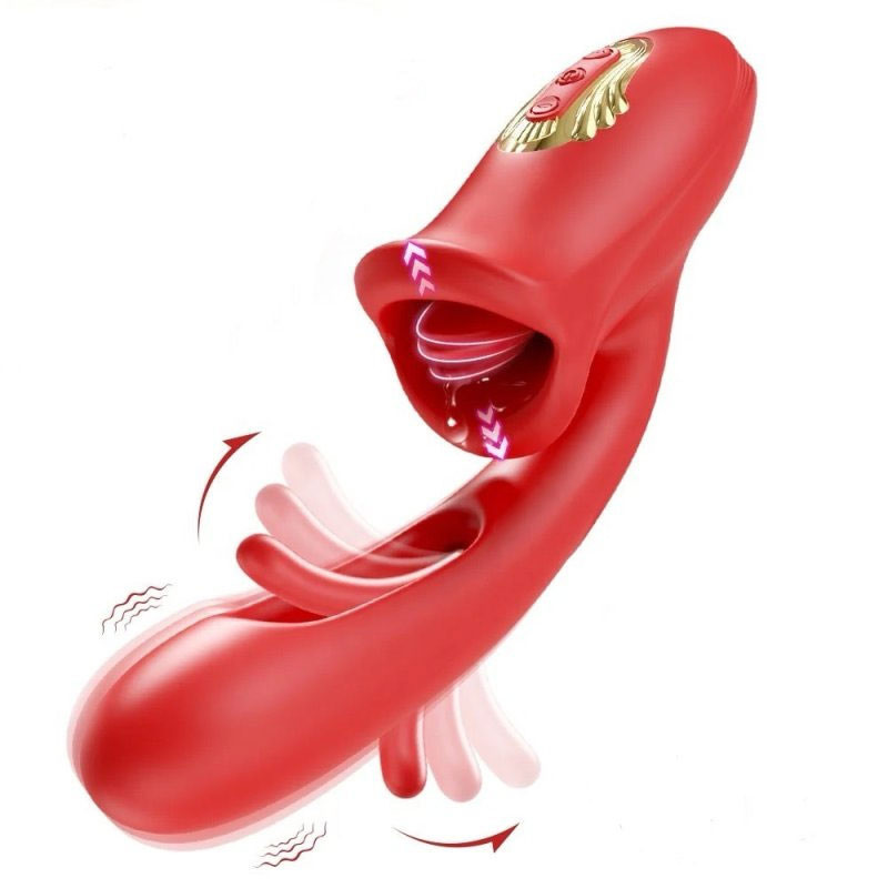 Vibro rabbit Liptaps 13x3,6cm rouge