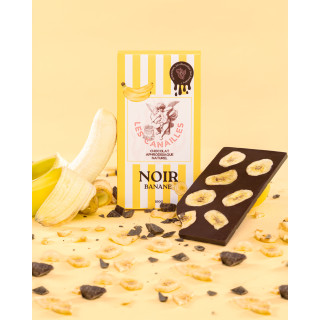Tablette de chocolat aphrodisiaque noir banane 100g délicieuse et vicieuse