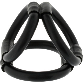 Cockring TRI3RING 3 anneaux noirs