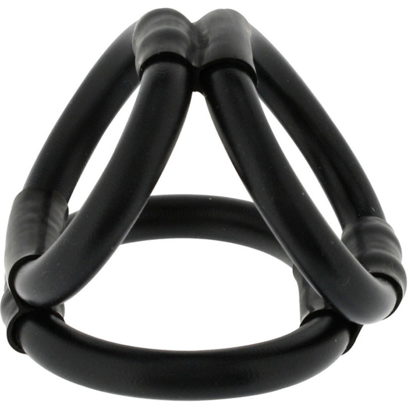 Cockring TRI3RING 3 anneaux noirs