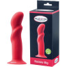 Dildo ventouse ROBBIE LARGE rouge et son emballage