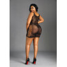Robe résille noire motif papillon XL-XXL sculpte et bonifie