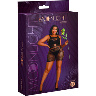 Robe résille noire motif papillon XL-XXL packaging