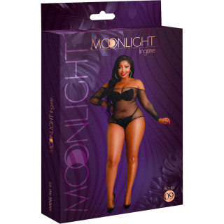 Body résille micro strass manches longues XL-XXL packaging