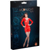 Robe résille rouge manches longues S-L packaging