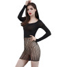 Robe résille et opaque noir S-L