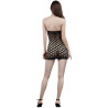Robe bustier épaisse résille noire S-L suit vos courbes