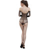 Body résille micro strass manches longues S-L de dos