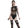 Ensemble voile élasthanne body et bas S-L