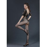Catsuit résille manches ouvert entre jambes S-L enveloppant et sexy