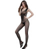 Catsuit résille motif ouvert entre jambes S-L ouverture large et pratique