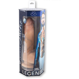 Gode "Supreme" ventouse et bourses Juan Lucho 15,5cm packaging