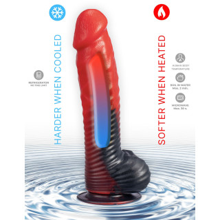 Gode Ventouse Silicone Liquide DEVIL Modèle 1 15cm s'adapte à la température