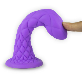 Gode Ventouse DREAMY Fantasy Line Silicone Liquide Violet 7" souple mais ferme
