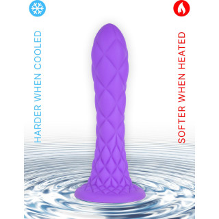 Gode Ventouse DREAMY Fantasy Line Silicone Liquide Violet 7" réagit à la température