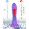 Gode Ventouse DREAMY Fantasy Line Silicone Liquide Violet 7" à chauffer ou refroidir