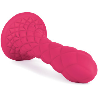 Gode Ventouse DREAMY Fantasy Line Silicone Liquide Rose 7" texturé