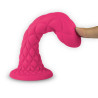 Gode Ventouse DREAMY Fantasy Line Silicone Liquide Rose 7" souple mais ferme