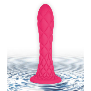 Gode Ventouse DREAMY Fantasy Line Silicone Liquide Rose 7" texture incroyable