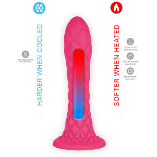 Gode Ventouse DREAMY Fantasy Line Silicone Liquide Rose 7" thermoréactif