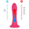 Gode Ventouse DREAMY Fantasy Line Silicone Liquide Rose 7" thermoréactif