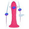 Gode Ventouse DREAMY Fantasy Line Silicone Liquide Rose 7" dimensions