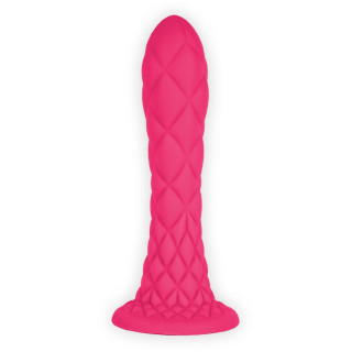 Gode Ventouse DREAMY Fantasy Line Silicone Liquide Rose 7"