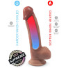 Gode "Supreme" ventouse et bourses chair modèle 1 7" silicone liquide