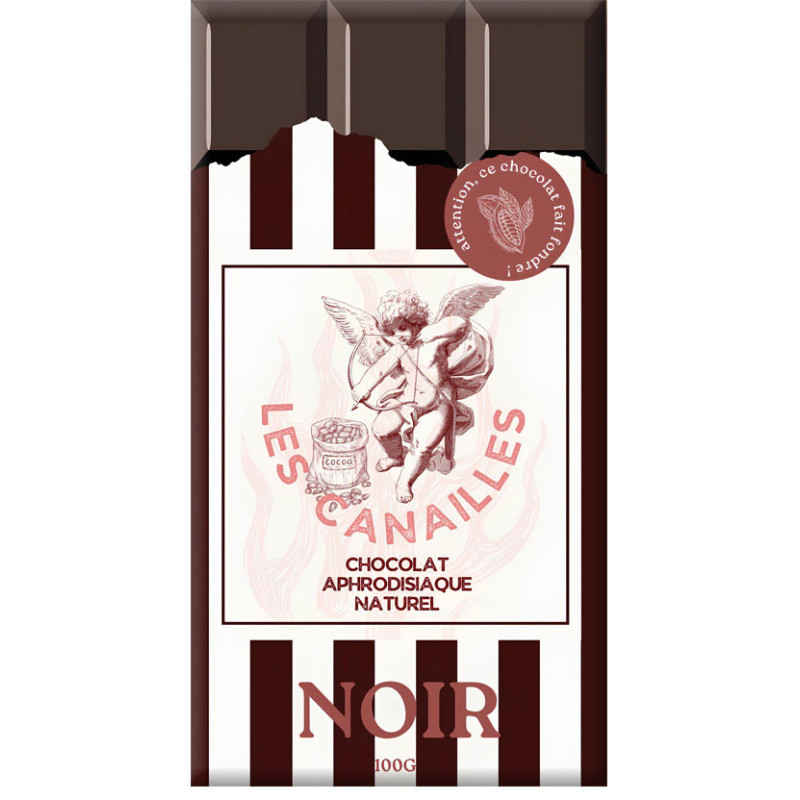 Tablette de chocolat aphrodisiaque noir intense 100g