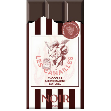 Tablette de chocolat aphrodisiaque noir intense 100g