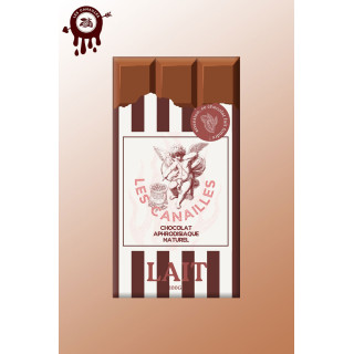Tablette de chocolat aphrodisiaque au lait 100g packaging