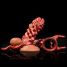 Manchon Draggon Cock 14 x 5.3cm en place sur un pénis
