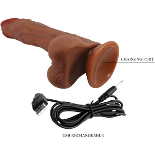Vibro Calisto réaliste va-et-vient rotations ventouse 25cm recharge USB