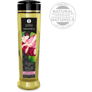 Huile massage SHUNGA 240ml framboise avec des ingrédients naturels