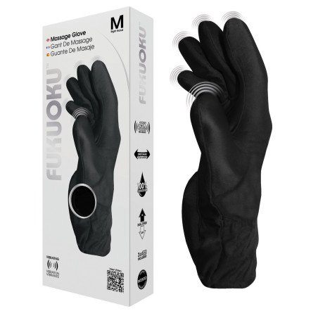 Gant de massage vibrant lycra noir M