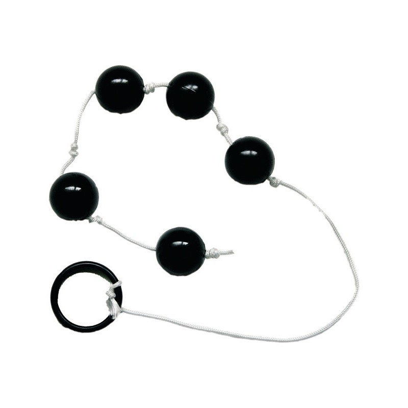 Chaînette anale Black Pearls 45cm