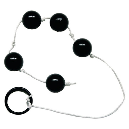 Chaînette anale Black Pearls 45cm