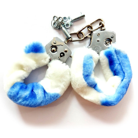 Menottes LOVE HANDCUFFS blanc-bleu