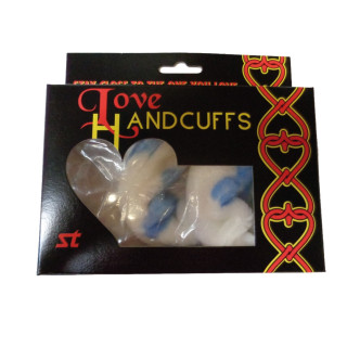 Menottes LOVE HANDCUFFS blanc-bleu