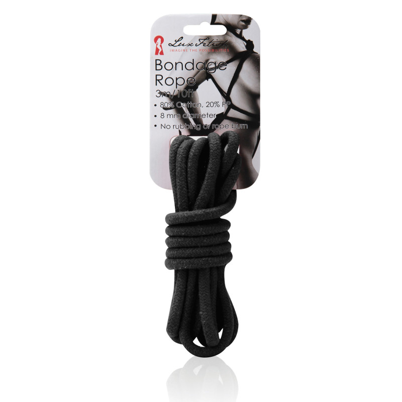 Corde Bondage 3M noir LUX FETISH