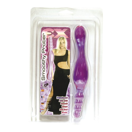Smoothy Prober violet lisse et perles 20cm