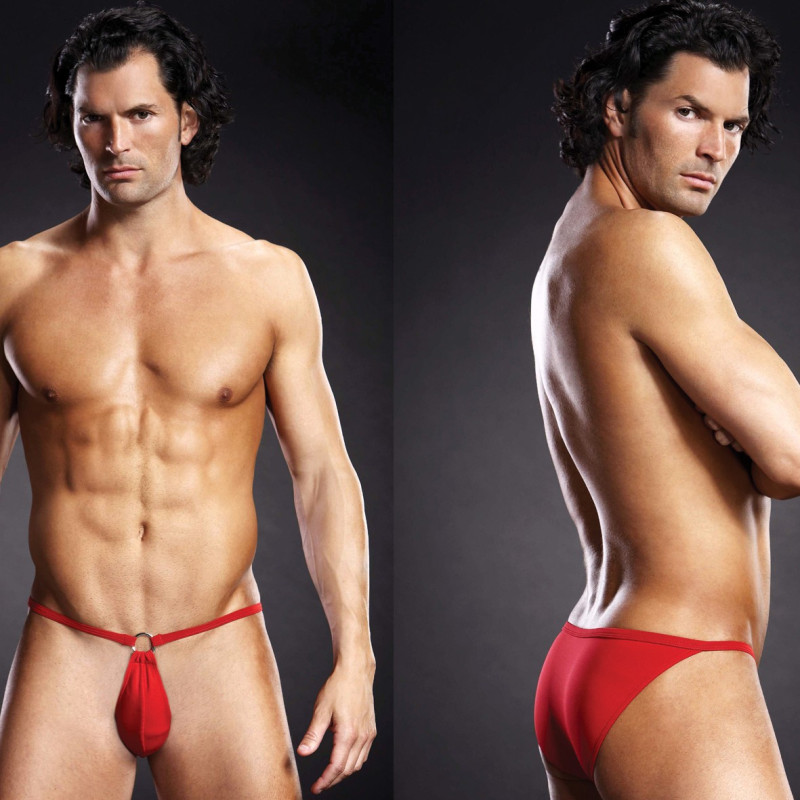 String homme BL POUCH BIKINI rouge L-XL